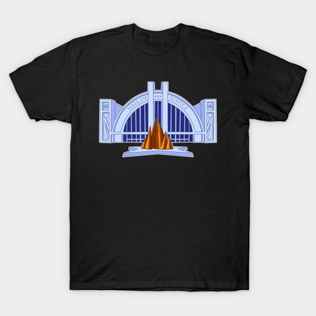 Hall of Justice T-Shirt by AlanSchell76